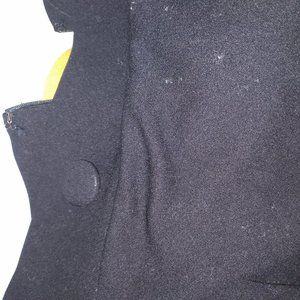 Black pencil skirt w buttons for suspenders